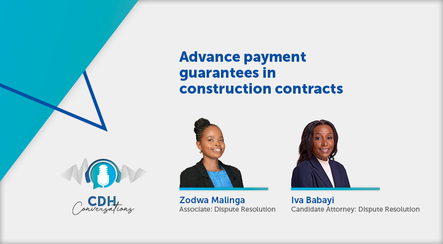 Advance payment guarantees in construction contracts