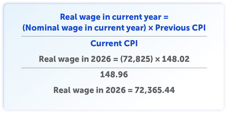 Table 4 - Real wage table